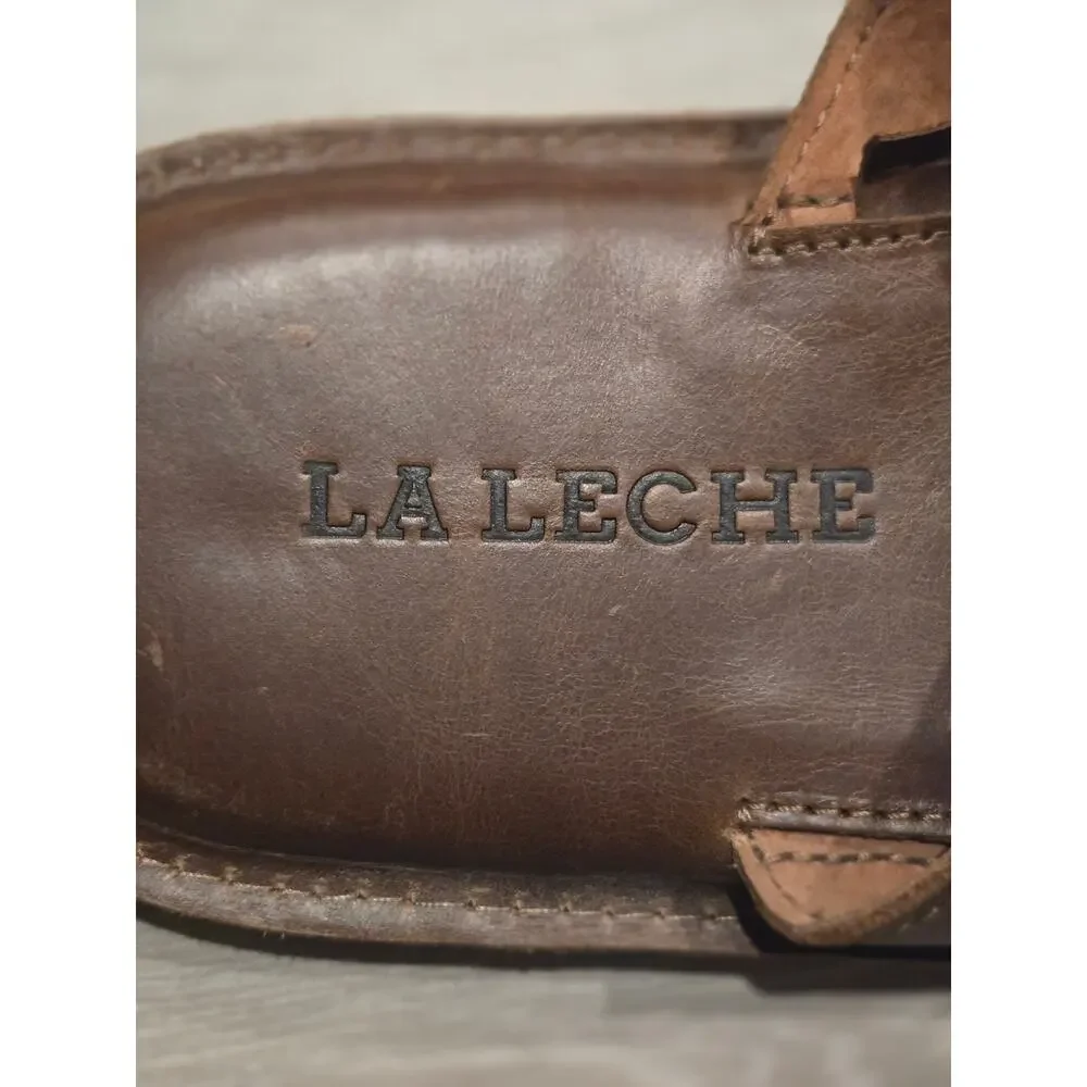 La Leche Wanderer Slide Sandals Color: Bourbon Brown Size: 7